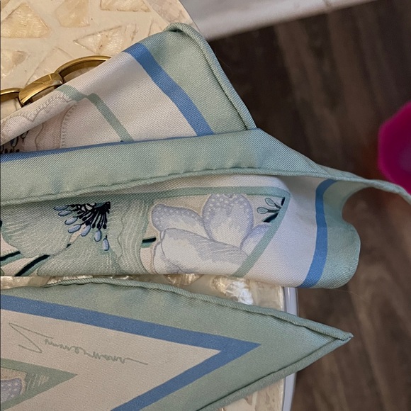 AUTHENTIC Zimmermann Floral Scarf with Gold Chain Accent - Picture 11 of 12